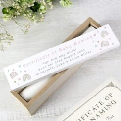 Personalised Rainbow Wooden Certificate Holder -PERSONALISE STORE p1011g02 5