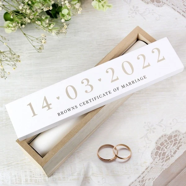 Personalised Big Date Wooden Certificate Holder 2 Personalised Big Date Wooden Certificate Holder - Image 2