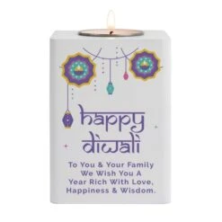 Personalised Diwali Wooden Tealight Holder 9 Personalised Diwali Wooden Tealight Holder -PERSONALISE STORE p1011g15 4