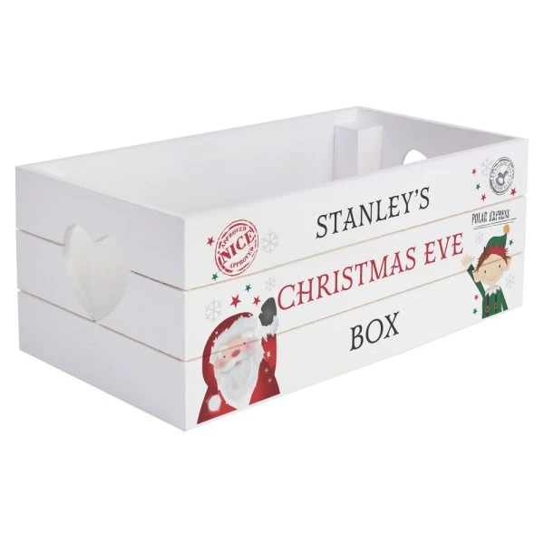 Personalised Christmas White Wooden Crate 5 Personalised Christmas White Wooden Crate - Image 5
