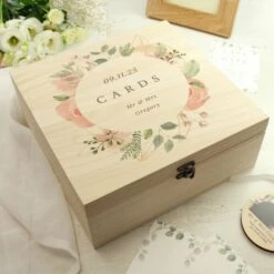 Personalised Floral Watercolour Wooden Keepsake Box 14 Personalised Floral Watercolour Wooden Keepsake Box -PERSONALISE STORE p1011g68 6