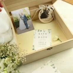 Personalised Botanical Wooden Keepsake Box -PERSONALISE STORE p1011g69 2