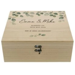 Personalised Botanical Wooden Keepsake Box -PERSONALISE STORE p1011g69 4
