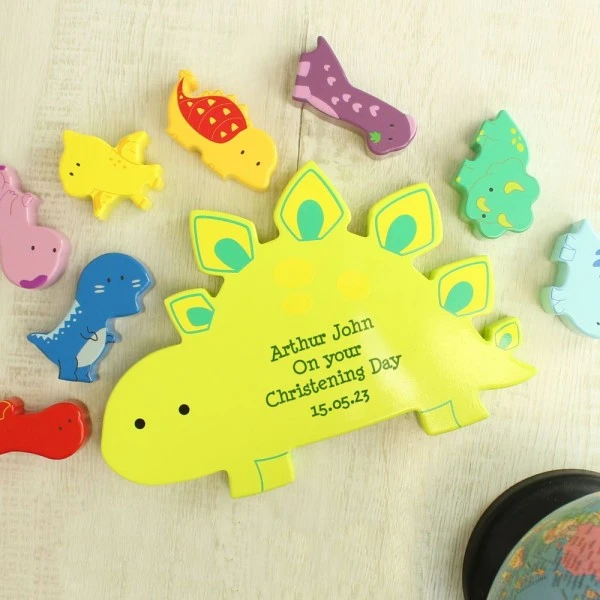 Personalised Free Text Wooden Dinosaur Stacker Toy 7 Personalised Free Text Wooden Dinosaur Stacker Toy - Image 7