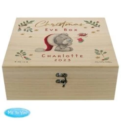 Personalised Winter Christmas Eve Tiny Tatty Teddy Large Wooden Keepsake Box -PERSONALISE STORE p1011g75 4