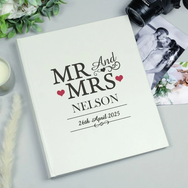 Personalised Mr & Mrs Traditional Photo Album 1 Personalised Mr & Mrs Traditional Photo Album