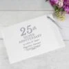 Personalised 25th Silver Anniversary Hardback Guest Book & Pen