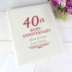 Personalised 40th Ruby Anniversary Traditional Photo Album -PERSONALISE STORE p1012a34 4