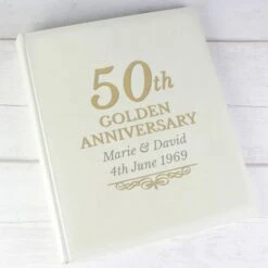 Personalised 50th Golden Anniversary Traditional Photo Album -PERSONALISE STORE p1012a35 2