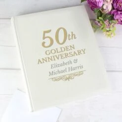 Personalised 50th Golden Anniversary Traditional Photo Album -PERSONALISE STORE p1012a35 3