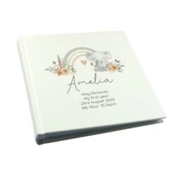 Personalised Floral Elephant Square Photo Album -PERSONALISE STORE p1012a66 4