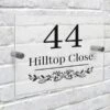 Personalised Botanical Acrylic House Sign