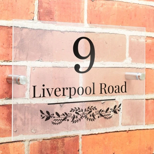 Personalised Botanical Acrylic House Sign 4 Personalised Botanical Acrylic House Sign - Image 4