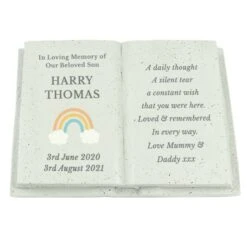 Personalised Rainbow Memorial Book -PERSONALISE STORE p101392 3