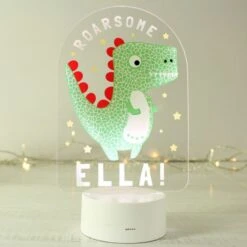 Personalised Roarsome Dinosaur LED Colour Changing Night Light -PERSONALISE STORE p101395 3