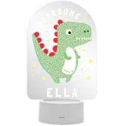 Personalised Roarsome Dinosaur LED Colour Changing Night Light -PERSONALISE STORE p101395 4