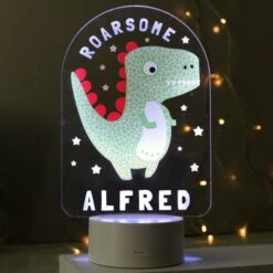 Personalised Roarsome Dinosaur LED Colour Changing Night Light -PERSONALISE STORE p101395 5