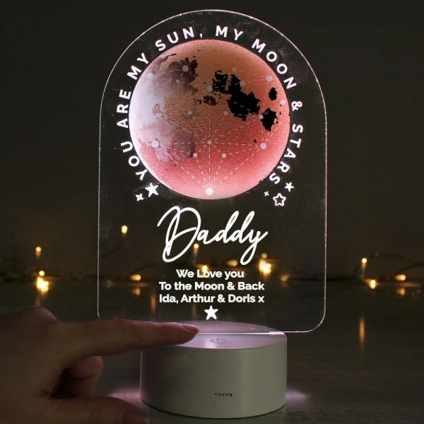 Personalised Sun Moon & Stars LED Colour Changing Night Light 3 Personalised Sun Moon & Stars LED Colour Changing Night Light - Image 3