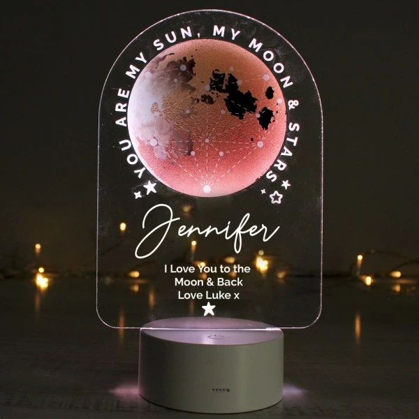 Personalised Sun Moon & Stars LED Colour Changing Night Light 7 Personalised Sun Moon & Stars LED Colour Changing Night Light - Image 7