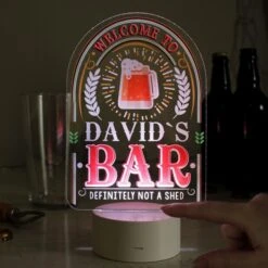 Personalised Welcome To... Bar LED Colour Changing Night Light -PERSONALISE STORE p1013a00 2