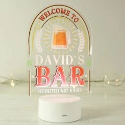 Personalised Welcome To... Bar LED Colour Changing Night Light -PERSONALISE STORE p1013a00 3