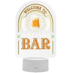 Personalised Welcome To... Bar LED Colour Changing Night Light -PERSONALISE STORE p1013a00 4