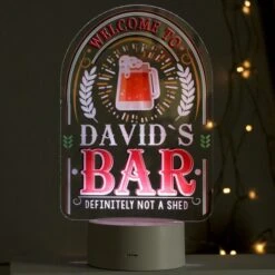 Personalised Welcome To... Bar LED Colour Changing Night Light -PERSONALISE STORE p1013a00 5