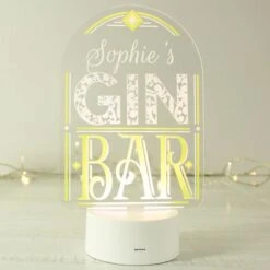 Personalised Gin Bar LED Colour Changing Night Light -PERSONALISE STORE p1013a03 3
