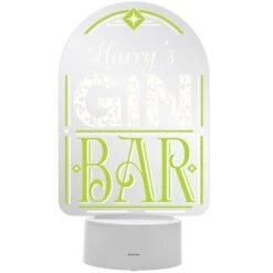Personalised Gin Bar LED Colour Changing Night Light -PERSONALISE STORE p1013a03 4