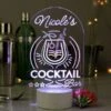 Personalised Cocktail LED Colour Changing Night Light