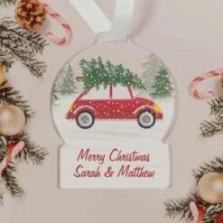 Personalised Driving Home For Christmas Acrylic Snow Globe Decoration 7 Personalised Driving Home For Christmas Acrylic Snow Globe Decoration -PERSONALISE STORE p1013a12 2