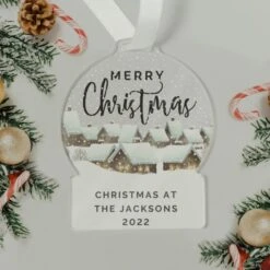 Personalised Christmas Home Acrylic Snowglobe Decoration -PERSONALISE STORE p1013a13 2