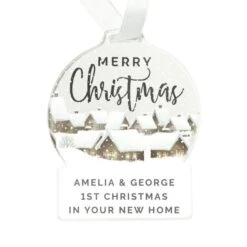 Personalised Christmas Home Acrylic Snowglobe Decoration -PERSONALISE STORE p1013a13 4
