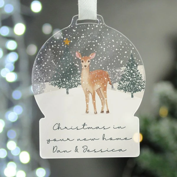 Personalised A Winter's Night Acrylic Snowglobe Decoration 6 Personalised A Winter's Night Acrylic Snowglobe Decoration - Image 6