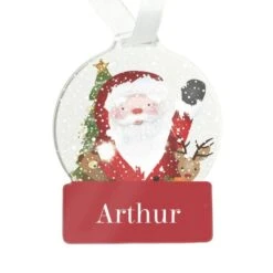 Personalised Santa Acrylic Snowglobe Decoration -PERSONALISE STORE p1013a17 4