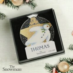 Personalised The Snowman Acrylic Decoration -PERSONALISE STORE p1013a19 2