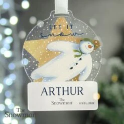 Personalised The Snowman Acrylic Decoration -PERSONALISE STORE p1013a19 3