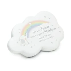 Personalised Rainbow Elephant Cloud Memorial Resin Stone -PERSONALISE STORE p1013a27 3