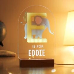 Personalised Animal Alphabet Wooden Based LED Light -PERSONALISE STORE p1013a50 2
