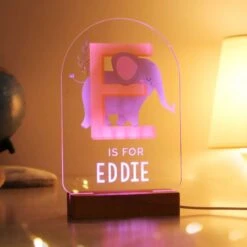 Personalised Animal Alphabet Wooden Based LED Light -PERSONALISE STORE p1013a50 3