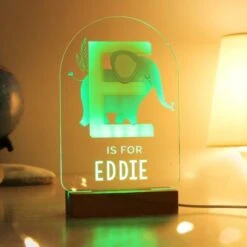 Personalised Animal Alphabet Wooden Based LED Light -PERSONALISE STORE p1013a50 5