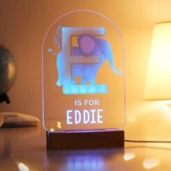 Personalised Animal Alphabet Wooden Based LED Light -PERSONALISE STORE p1013a50 6