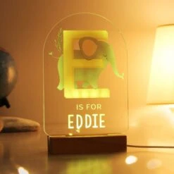 Personalised Animal Alphabet Wooden Based LED Light -PERSONALISE STORE p1013a50 9