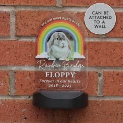 Personalised Rainbow Bridge Pet Memorial Outdoor Solar Light 14 Personalised Rainbow Bridge Pet Memorial Outdoor Solar Light -PERSONALISE STORE p1013a52 4