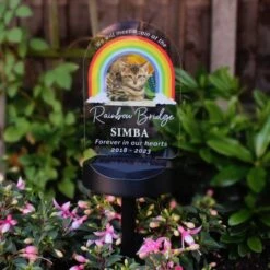 Personalised Rainbow Bridge Pet Memorial Outdoor Solar Light 18 Personalised Rainbow Bridge Pet Memorial Outdoor Solar Light -PERSONALISE STORE p1013a52 8