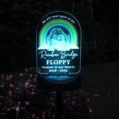 Personalised Rainbow Bridge Pet Memorial Outdoor Solar Light 19 Personalised Rainbow Bridge Pet Memorial Outdoor Solar Light -PERSONALISE STORE p1013a52 9