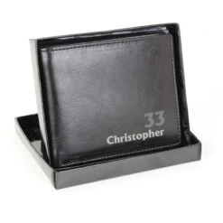 Personalised Birthday Leather Wallet -PERSONALISE STORE p101405 3