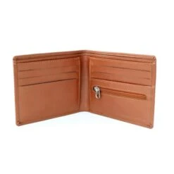 Personalised Message Tan Leather Wallet -PERSONALISE STORE p101430 2