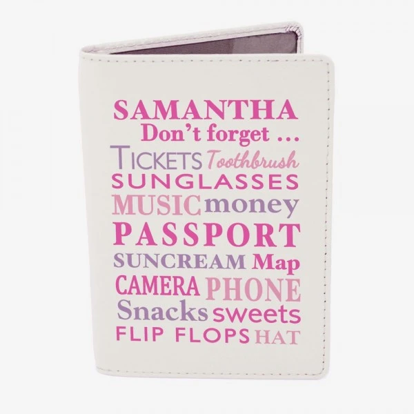 Personalised Don't Forget Cream Passport Holder 2 Personalised Don't Forget Cream Passport Holder - Image 2