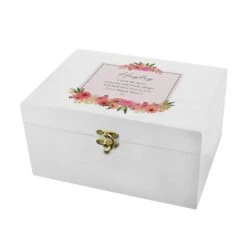 Personalised Floral Wishes White Wooden Keepsake Box 14 Personalised Floral Wishes White Wooden Keepsake Box -PERSONALISE STORE p1014a46 4
